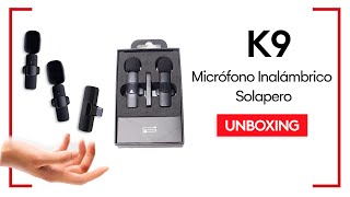 MICRÓFONO INALÁMBRICO SOLAPERO K9 PRUEBA  UNBOXING  COMO USARLO  ANAVATEC [upl. by Saisoj130]