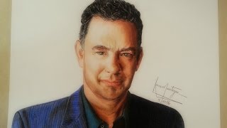 Drawing Tom Hanks  Speed Drawing [upl. by Gerhardt]