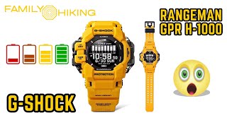 GSHOCK RANGEMAN GPRH1000  Battery life gshock watch casio smartwatch action [upl. by Aicel]