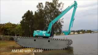 EIK AmphiMaster AM 140  Kobelco SK 130 wwwdozerpl [upl. by Alda]