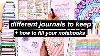 Different Journals To Keep  How To Fill Your Notebooks [upl. by Helms165]