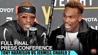 THE HILARIOUS TONY HARRISON VS JERMELL CHARLO 2 FULL FINAL PRESS CONFERENCE amp FACE OFF VIDEO [upl. by Illac]