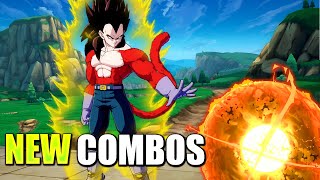 DBFZ  Sick COMBOS with the NEW SSJ4 Vegeta 🔥😎 [upl. by Abbotsun36]