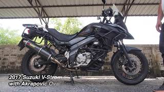 V Strom 650XT with Akrapovic [upl. by Wivina]