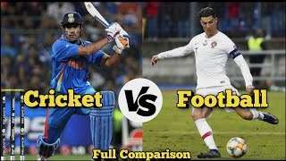 Cricket vs Football comparison Statistical comparison between football and cricket ComparoMeter [upl. by Myke695]