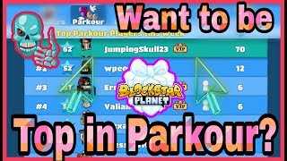 Blockstarplanet How to be top in Parkour [upl. by Eanahc]