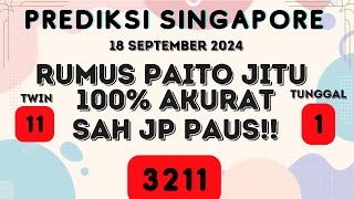 PREDIKSI SGP HARI INI 18 SEPTEMBER 2024  BOCORAN SGP HARI INI 2024  RUMUS KEPALA EKOR [upl. by Joanie271]