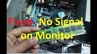 How to fix no Signal on Monitor CPU Running but no Displayno screen [upl. by Ferguson500]