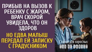 Прибыв на вызов к ребенку с жаром врач увидела что он здоров… Но едва малыш передал ей записку [upl. by Enilorac183]