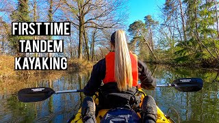 5 Minutes On The Basingstoke Canal  SPRINGTIME TANDEM KAYAKING  Cambridge Kayaks  GoPro 4K [upl. by Hnim65]