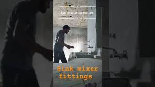 Sink mixer fittings Sachin plumber meham construction plumbing home plumber bestplumbing plumb [upl. by Sabec]