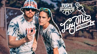 Olympians Zach Harting and Leah Smith Ask the Hard Hitting Questions  Tiny Mic Episode 1 [upl. by Dusen508]