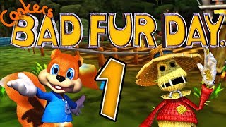 CONKERS BAD FUR DAY  01 💩 Böser Kater nach einem SaufAbend [upl. by Atinwahs]