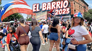 Puerto Rican Day Festival 2023 116th Street quotEL BARRIOquot 🇵🇷 4K [upl. by Arikahs]