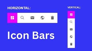 How To Create Icon Bars Using HTML amp CSS [upl. by Sucramraj]