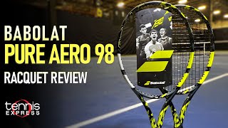 Babolat Pure Aero 98 Tennis Racquet Review  Tennis Express [upl. by Krein]