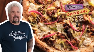 Guy Fieri Eats Heavenly Pizza in a Church  Diners DriveIns and Dives  Food Network [upl. by Dev]