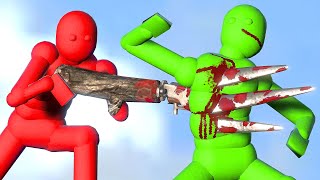 Dynamic NPCs Fight in Realistic Simulations with Weapons with Active Ragdoll Physics [upl. by Ruprecht]