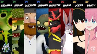 Peashooter amp Foot Soldier vs Crazy Dave amp Zomboss vs Incineroar amp Big Chungus vs YorForger amp Bocchi [upl. by Evvy901]