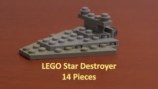 How To Build A LEGO Star Wars Mini Star Destroyer With 14 Pieces Design 2 [upl. by Hamirak158]