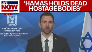 IsraelHamas war Israeli Govt on hostage operations murdered bodies held captive  LiveNOWfromFOX [upl. by Konopka]