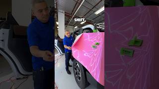 Super Rare Pink Car Wrap 🔥✨ carwrapping carwrap asmr pink satisfying [upl. by Sussna833]