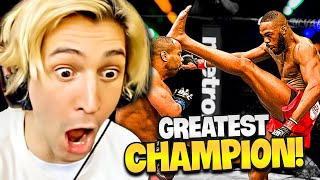 Jon Jones Is The Greatest Fighter of All Time  xQc Reacts [upl. by Tempa]