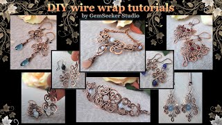 DIY tutorials 8 ideas of wire wrap jewelry with scrolls [upl. by Bottali926]