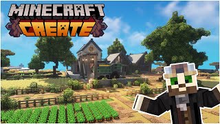 We are WORKING on the Farm in Minecraft Create Mod [upl. by Pernas34]