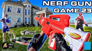 NERF GUN GAME 230  First Person MANSION BATTLE [upl. by Neimad]