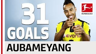 PierreEmerick Aubameyang  All his Goals 20162017 Season [upl. by Hepza437]