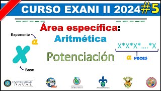 Curso EXANI II 2024 Aritmética Potenciación 5 [upl. by Morril]