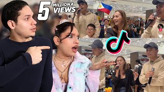 WTF is in their genes Waleska amp Efra react to Filipino Karaoke in MALLS ft Daryl Ong [upl. by Colt]