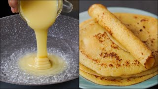 I Combined Condensed Milk With Water amp Make This Delicious Crepe Recipe  Easy amp Quick Crepe Recipe [upl. by Aikemaj]