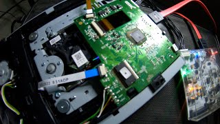 XBOX 360 Trinity RGH3 DVD Drive Repair and Winbond Flash LT Jungleflasher X360USB Pro V2 [upl. by Aynotel]