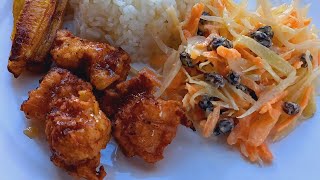 Receta de NUGGETS de cerdo con ensalada es delicioso y facil [upl. by Htnamas]