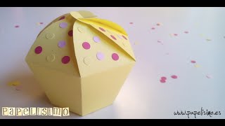 Cómo hacer caja de regalo cupcake [upl. by Yerroc]