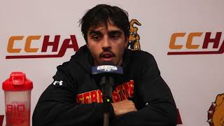 Ferris State Hockey  WMU Post Game Interview  Luigi Benincasa [upl. by Merrilee593]