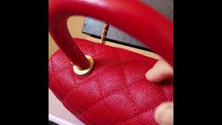 Chanel coco handle red caviar gold hw mini bag 24936947 [upl. by Rosmarin517]