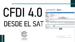 CFDI 40 DESDE EL SAT PASO A PASO 2022  PARTE 1 [upl. by Modeerf]