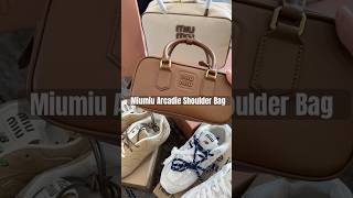 Miumiu Arcadie Leather Shoulder Bag bag luxurybag luxury miumiubag miumiu miumiushoulderbag [upl. by Englis]