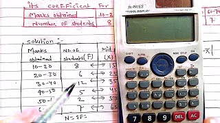 Find the mean deviation about mean and its coefficient for the following datamean deviationArya [upl. by Spalding]