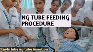 nasogastric tube feeding nursing procedureryles tube procedure in hindi [upl. by Scornik]