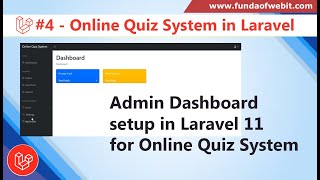 Laravel Online Quiz System  4 Integrate Admin Panel for Quiz System in Laravel 11 [upl. by Guinna338]