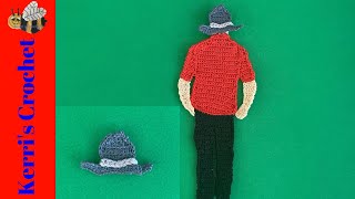 Crochet Cowboy Hat Tutorial – Crochet Applique Tutorial [upl. by Anaiviv]