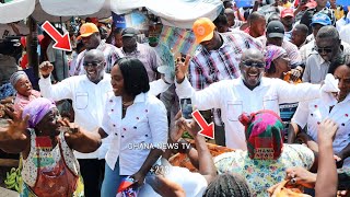 Kaneshie market women lay their clothes on the floor to worship Dr Bawumia during his campaign visit [upl. by Aneeg609]