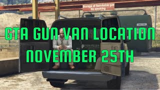 GTA Online  The Gun Van Location November 25th [upl. by Ellesirg]