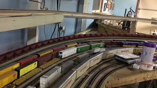 Track testing with a run away ore train on HO scale CampSE [upl. by Cordier]