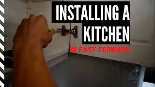 Installing cabinets like the pros in fast forward [upl. by Randell]