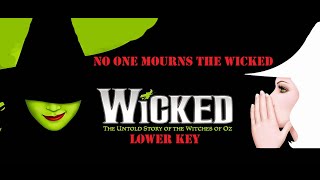 No One Mourns The Wicked Wicked  Karaoke Lower Key [upl. by Chaves]